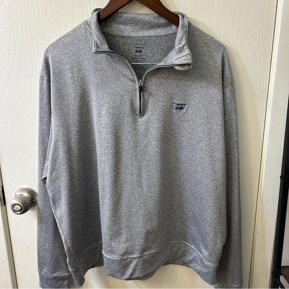 Women’s/Unisex Bald Head Blues Ocean View Gray Quarter Zip, XL